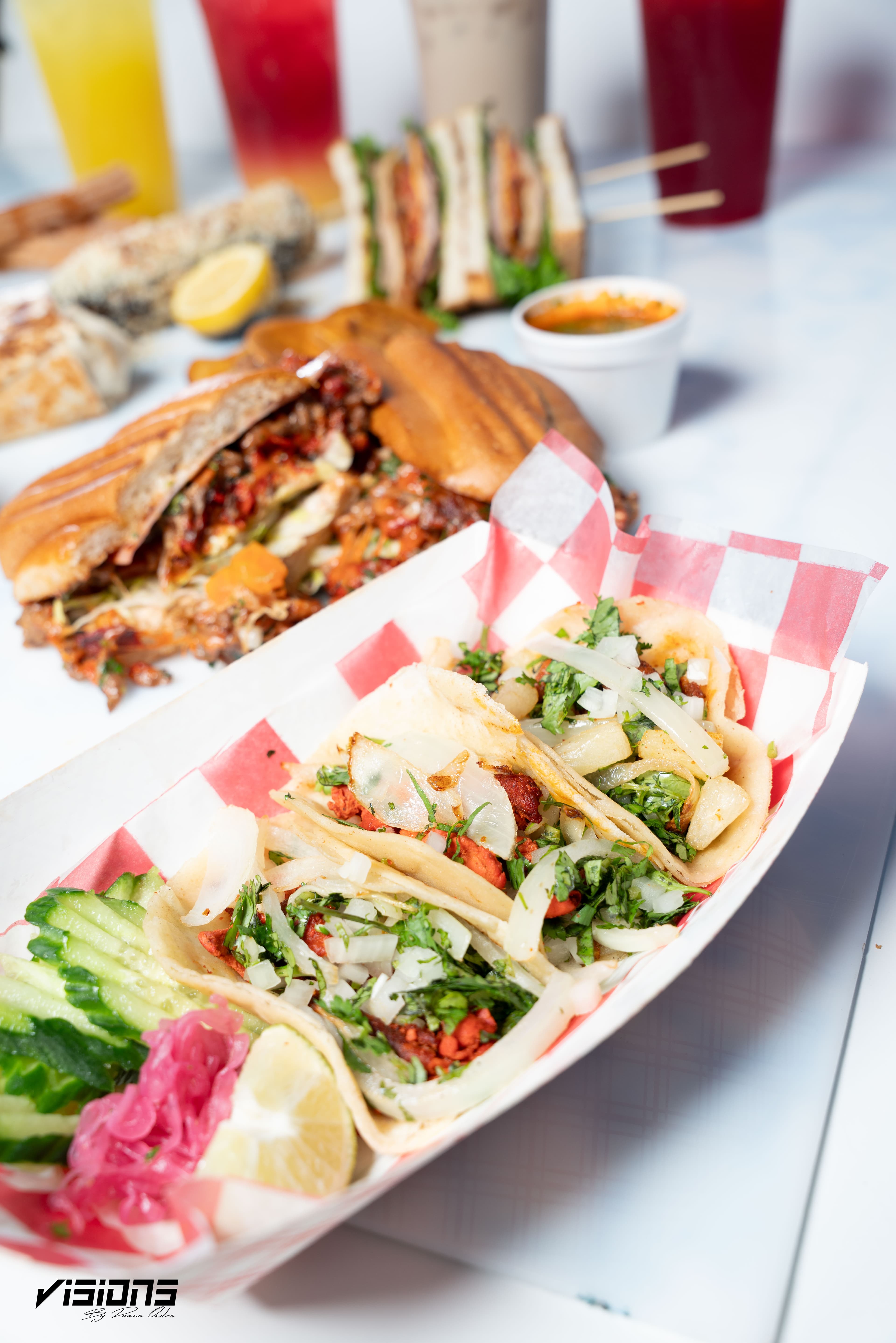 Catrinas street tacos and torta ready to serve